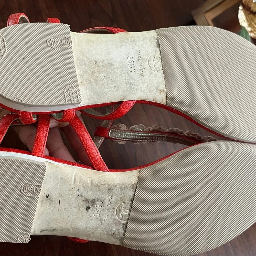 Sold Taking offers! CHANEL Red Sandals